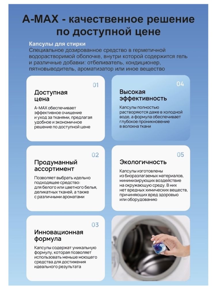 Капсулы и листы для стирки