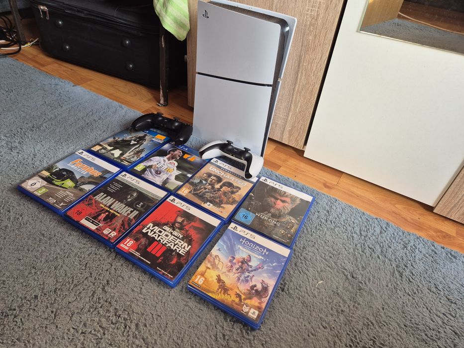Ps5 slime cu opțiune de disc și cu ambele manete originale