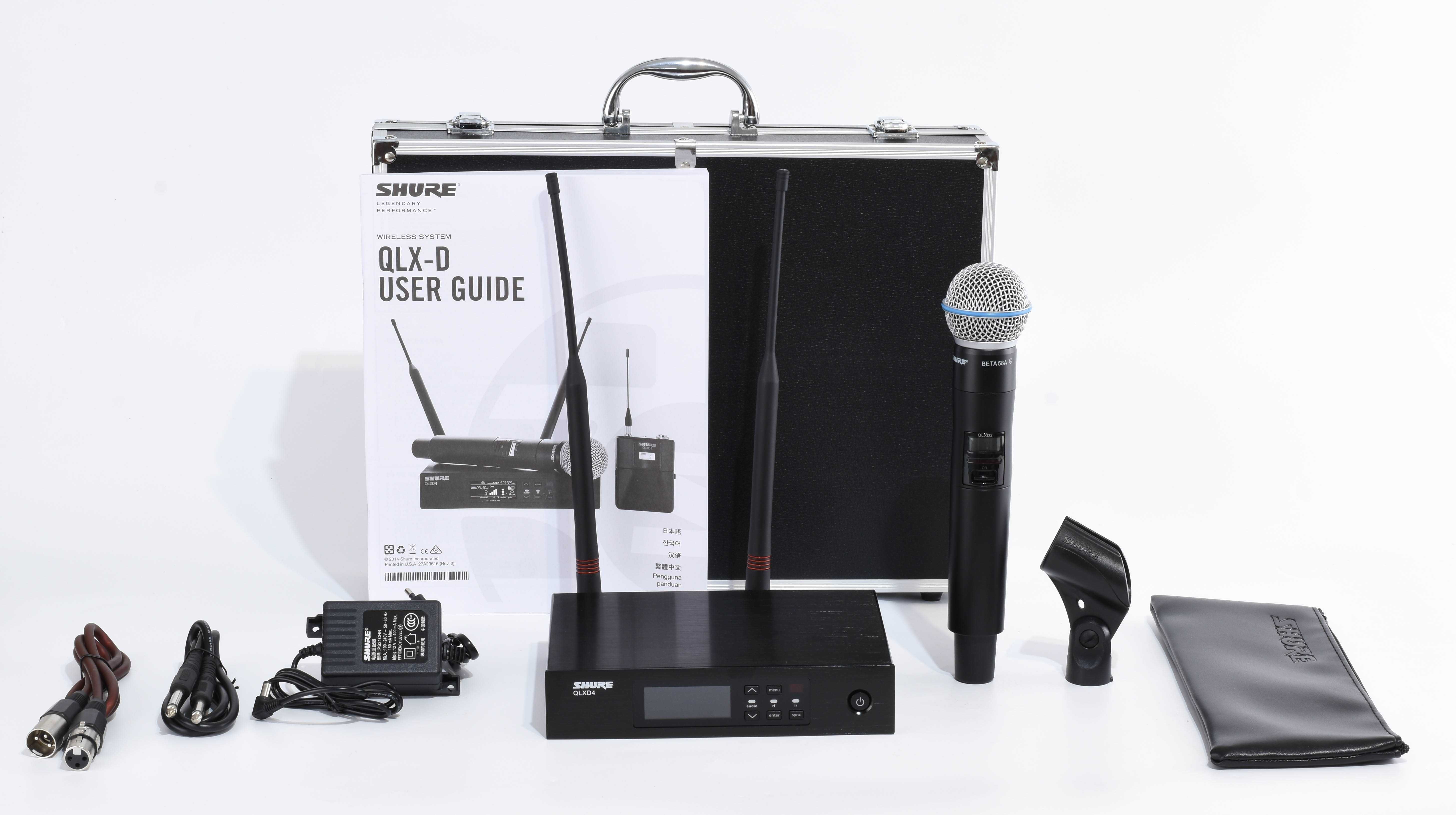 Wireless SHURE QLXD4 BETA 58A microfon + CASE cadou (Made in Mexico)
