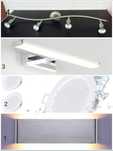 Lustra aplica lampa inox led bec bucatarie iluminat baie ip 44 spot