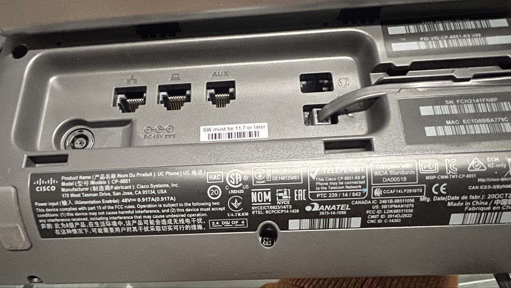 Telefon IP Cisco CP-8851 3 bucati