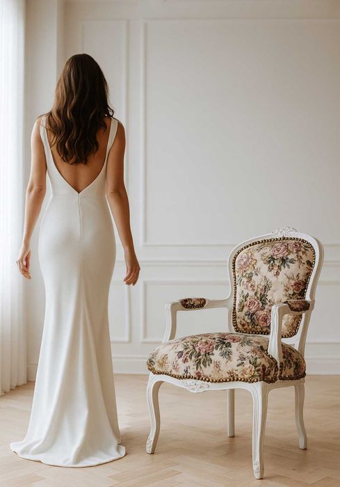 Бяло кресло "Английски рози"