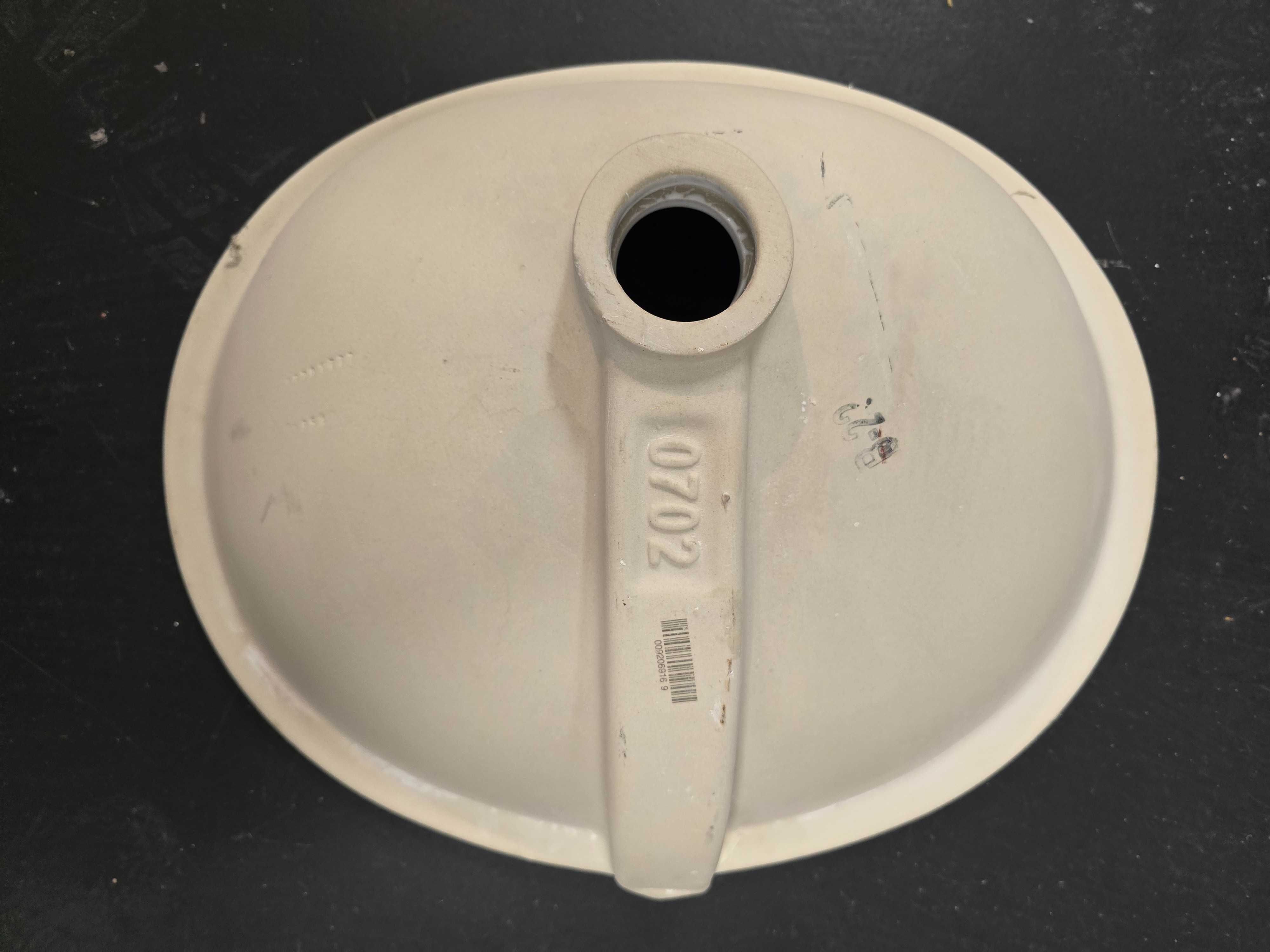 Lavoar incastrat rotund, montaj sub blat, chiuveta inox 2 cuve