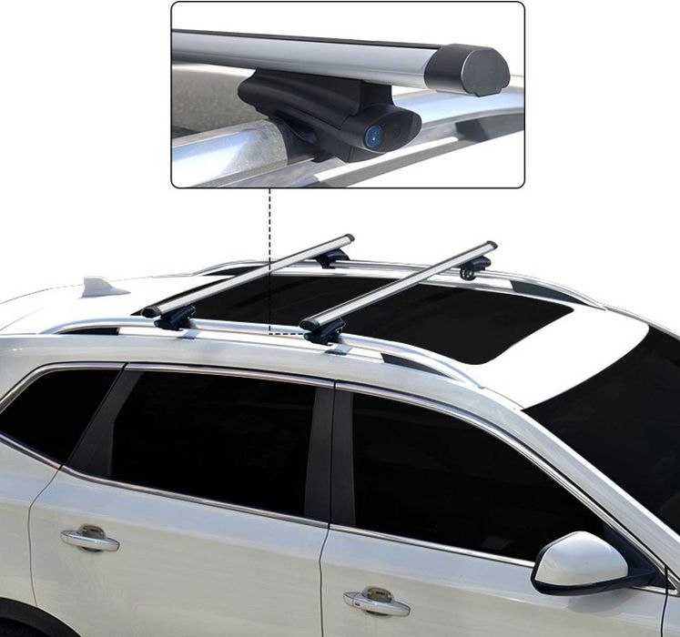 Set Bare portbagaj transversale universale din aluminiu 130cm