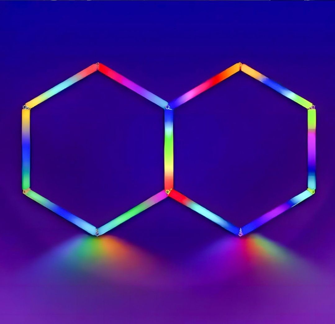 Led RGB осветление 5 хексагона