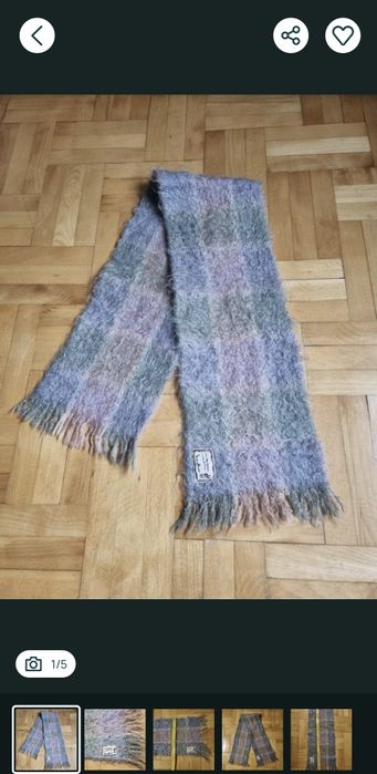 Eșarfă 100% Mohair Andrew Stewart, Plaid Multi-color