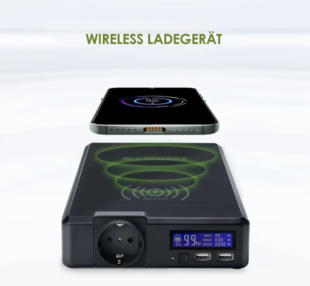 Преносима зарядна станция, 154Wh, 200W, множество методи за зареждане,