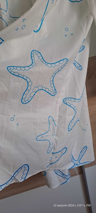 Ефирна лятна рокля 4XL, морска риза 3XL