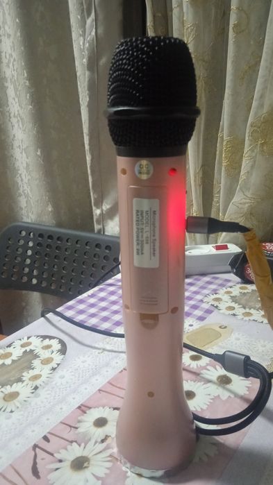 Микрофон заряжается от сети