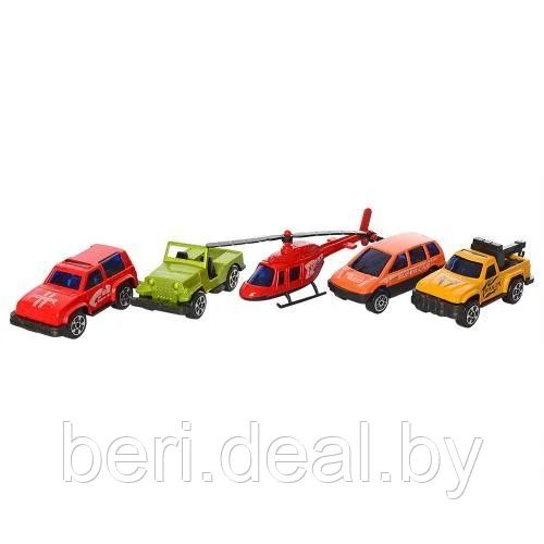 Детский игровая парковка с машинками и вертолетом
