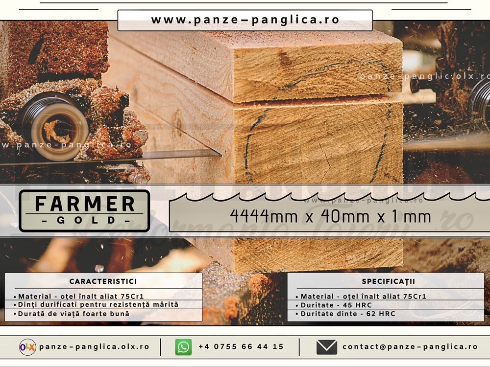 Panza panglica banzic 4444x40 banda debitare bustean I Premium GOLD