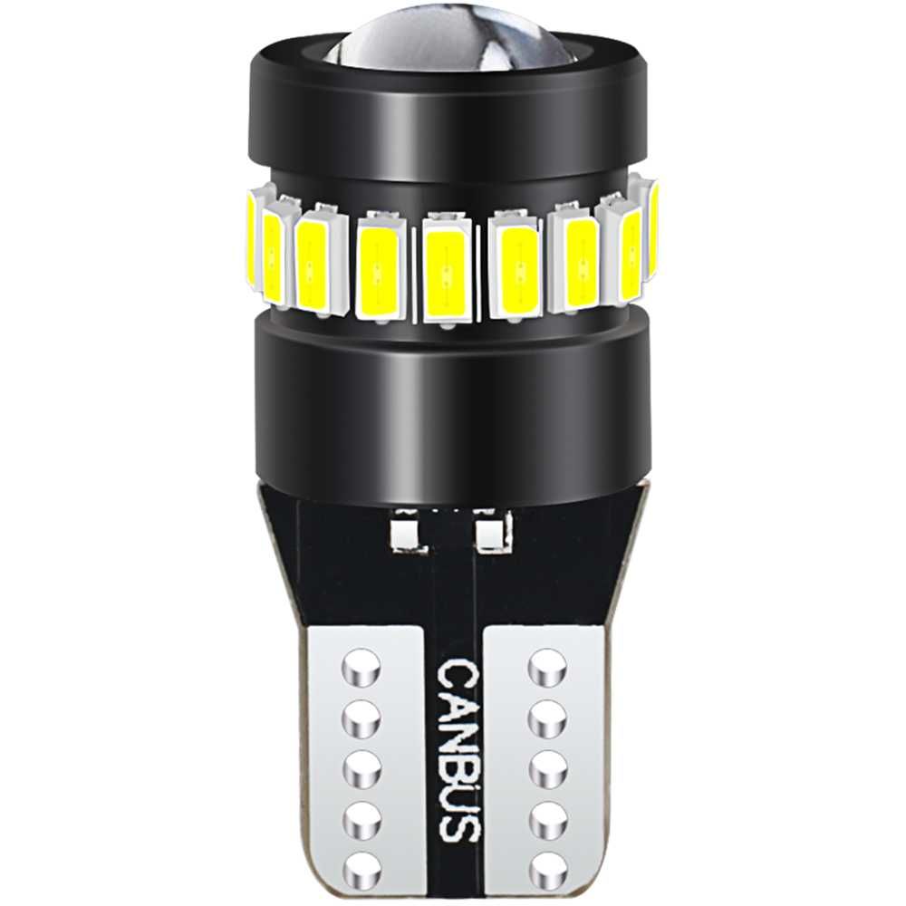 LED Ярки Лед Диодни Крушки За Габарит Т10 W5W 21 SMD 12V с лупа