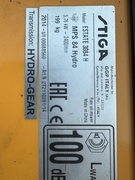 Тракторна косачка Stiga Estate 3084 Hydro