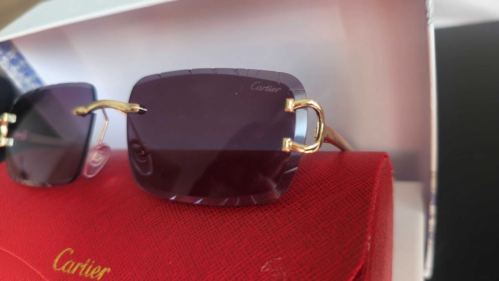 pachet Ochelari de soare Cartier rimless Diamond Cut diverse culori