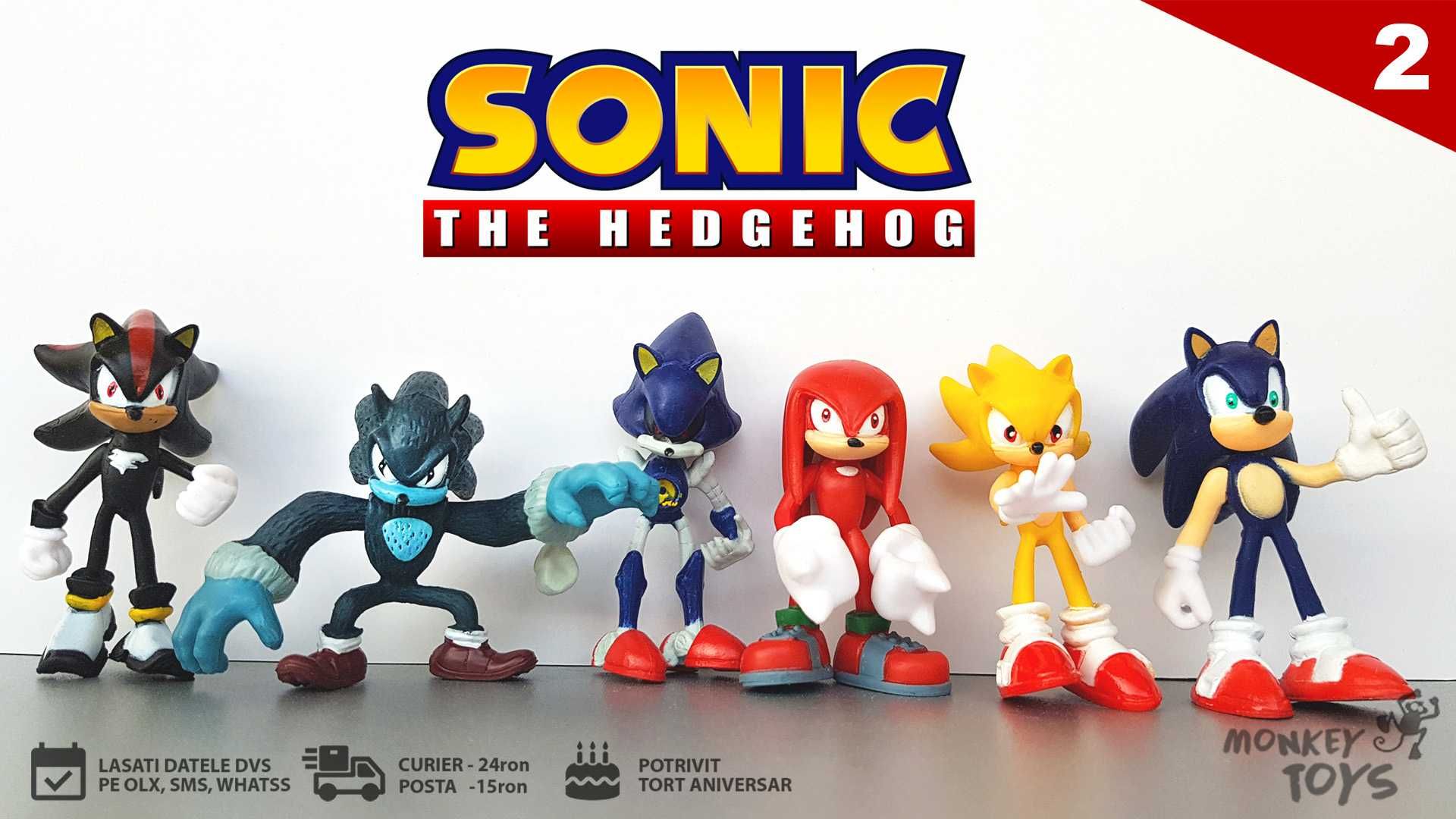 Set 6 Figurine / Jucarii Sonic si prietenii - generatia 2