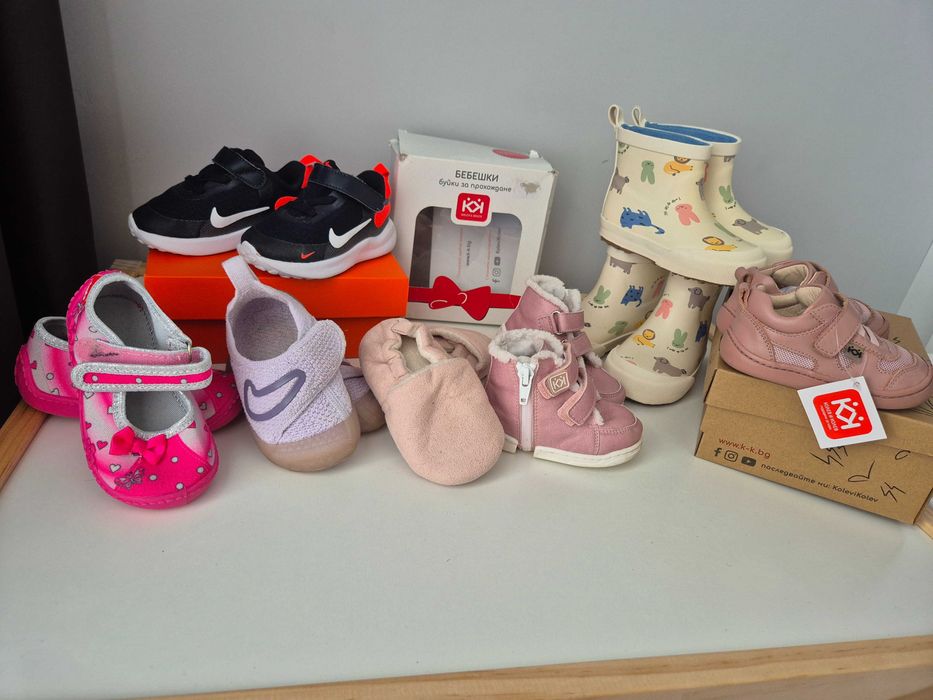 Обувки за момиче (nike, колев и колев, h&m) номера 18-21
