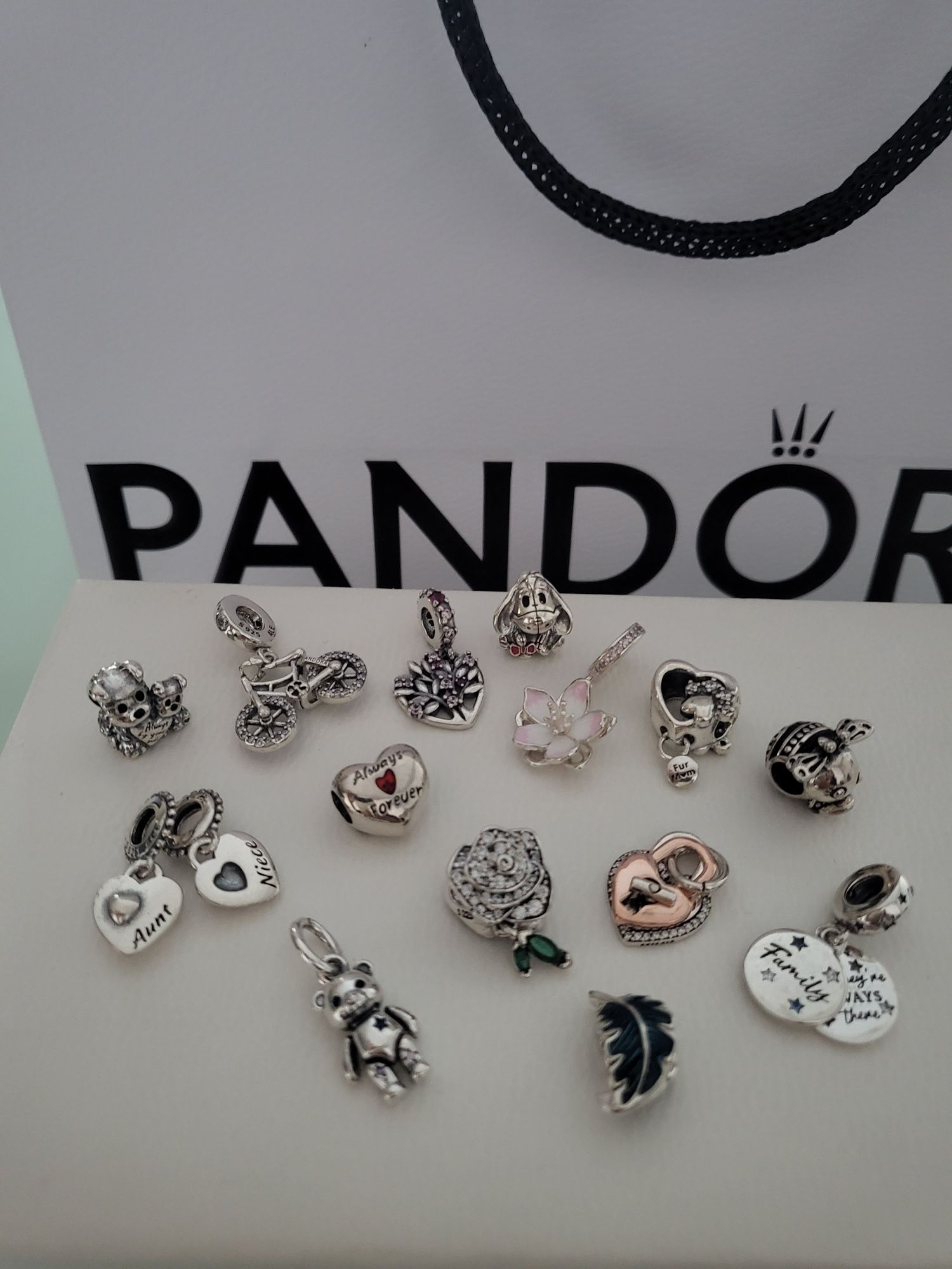 Оригинални сребърни талисмани PANDORA ALE S925 Пандора+ кутия!