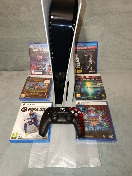 Playstation 5 cu DISK +  1 controller SPIDERMAN 2 + 6 jocuri