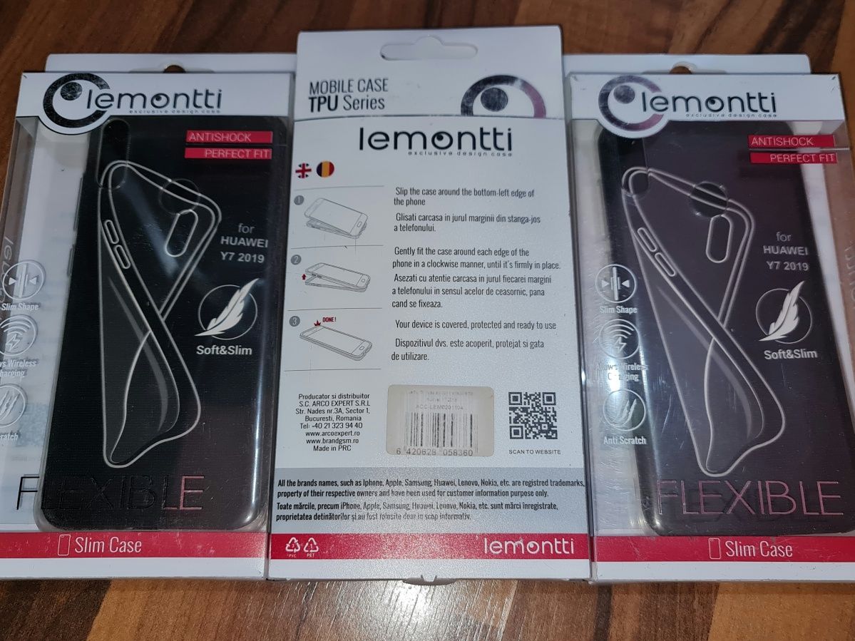 Husa silicon originala Lemontti Flexible Slim Case Huawei Y7 2019