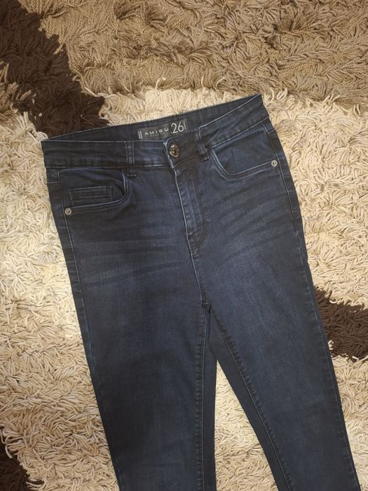 Blugi dama elastici, talie inalta