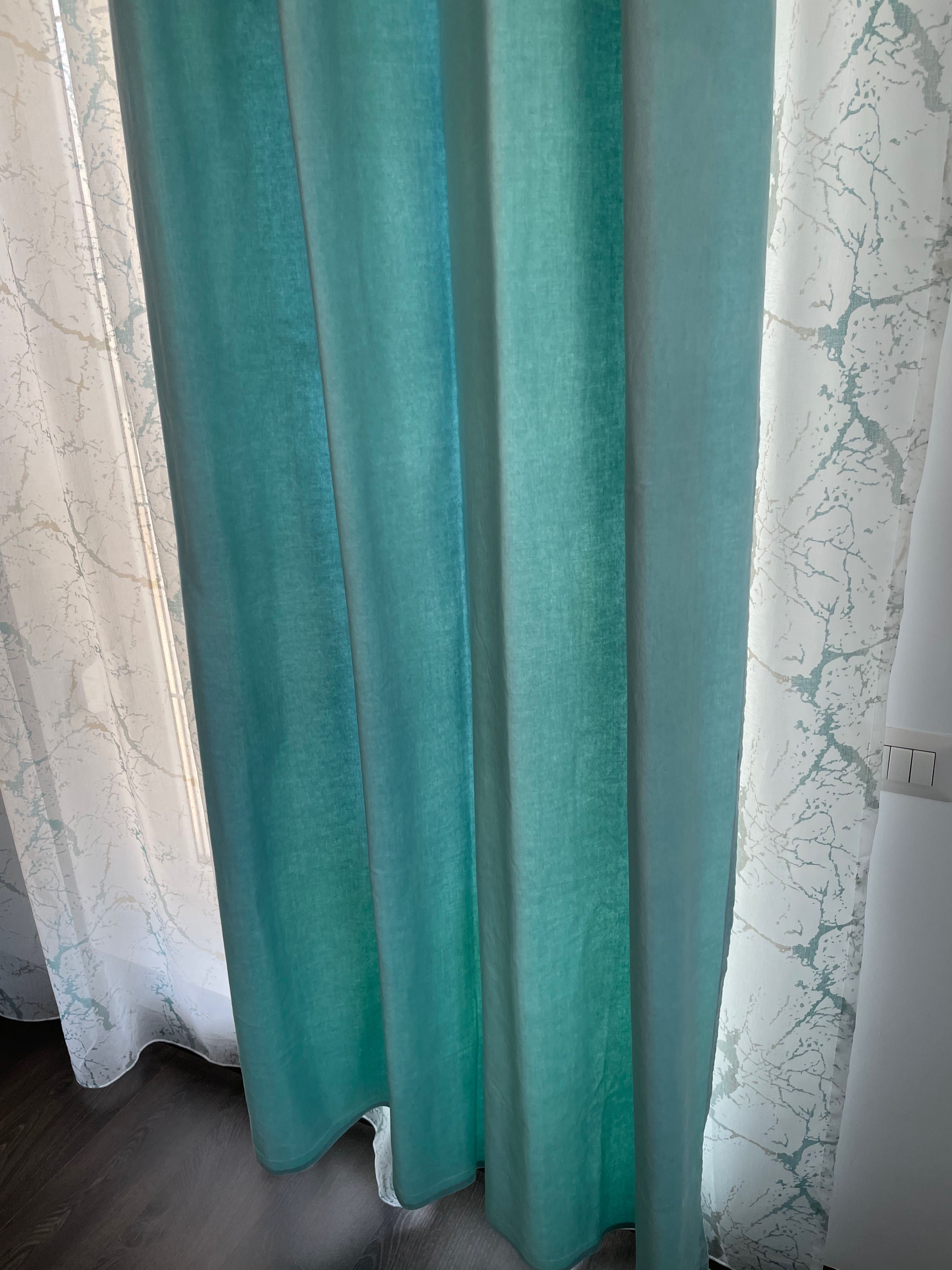 Draperii Ikea turcoaz