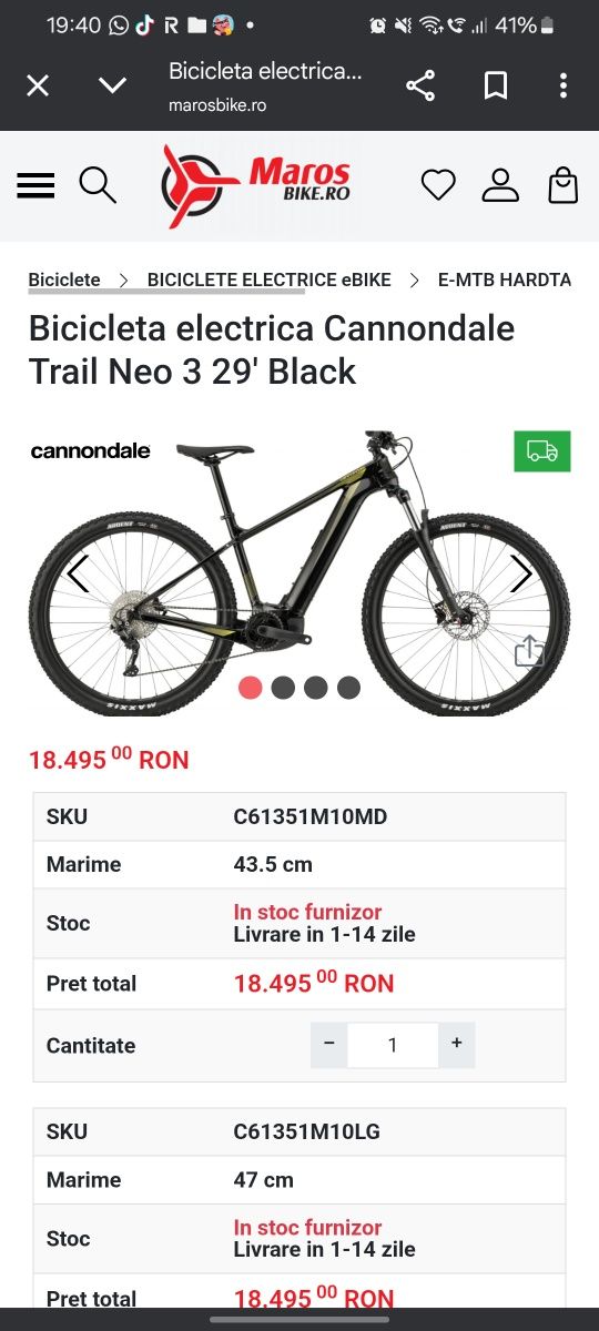 Bicicleta  electrica Cannondale neo 3   ( cube giant trek ktm)
