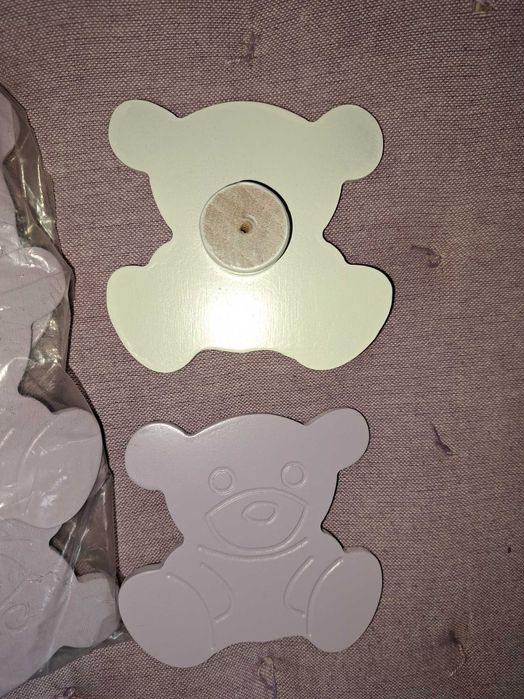 Butoni mobila ursulet mov alb