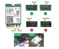 Intel DB Wireless-AX210ngw WiFi 6E semnalului la 6 GHz, slotul M.2