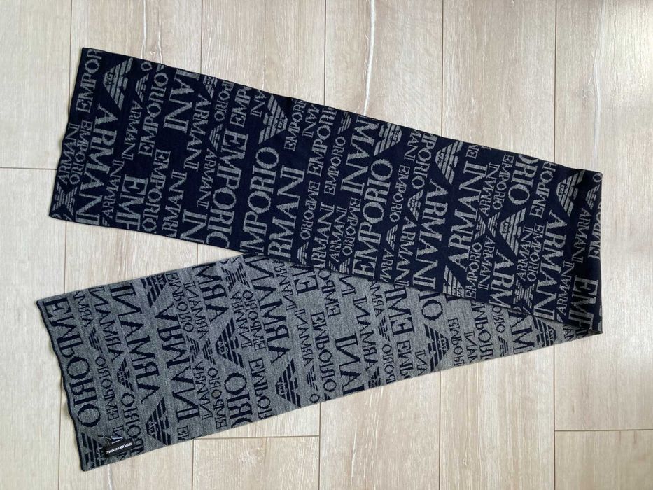 Emporio Armani Емпорио Армани двулицев  елегантен шал вълна и акрил