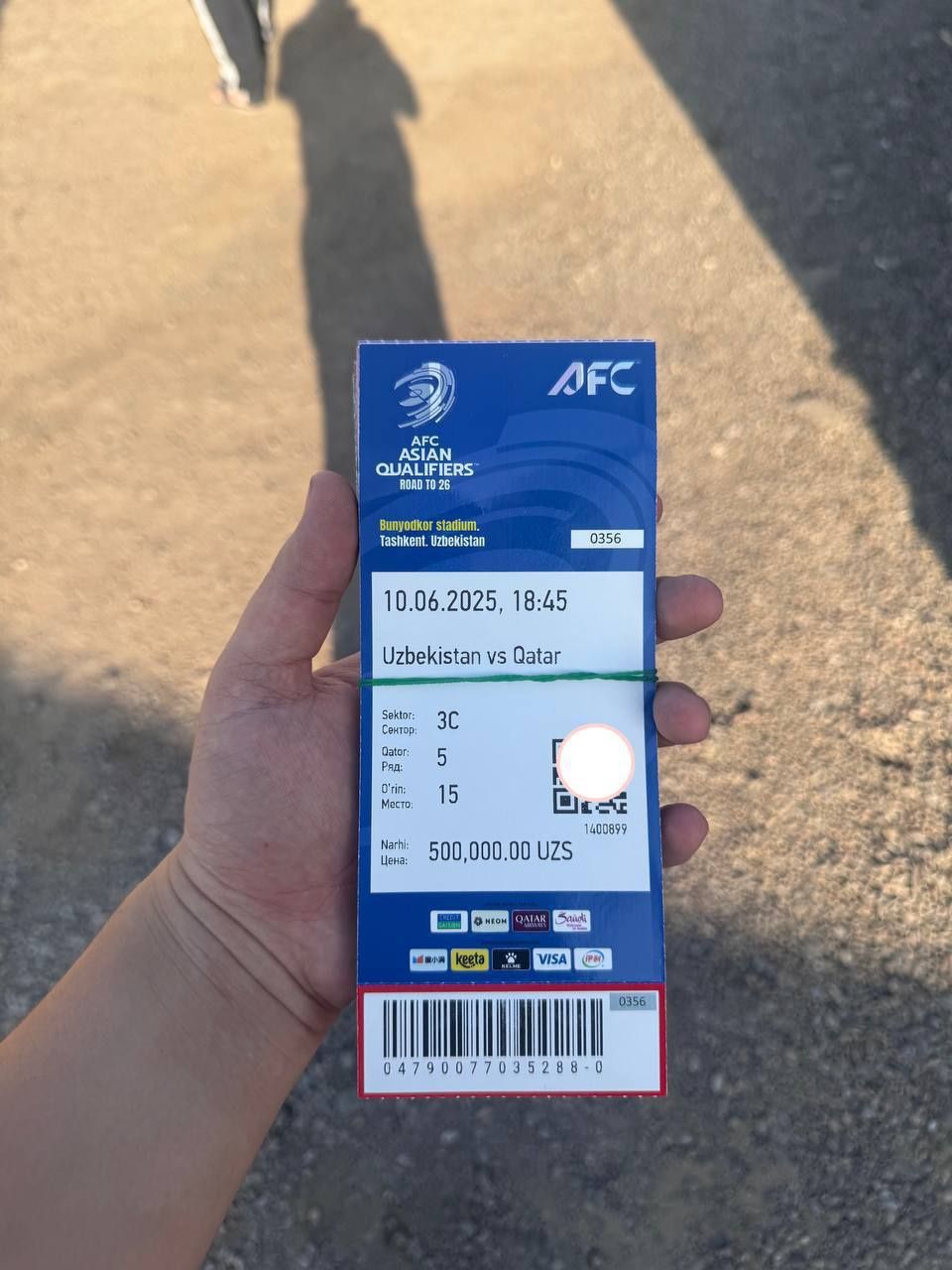 Bilet bor Uzbekistan oyiniga