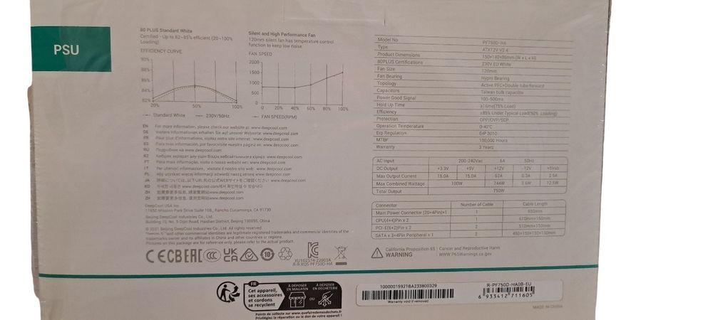 Блок питания Deepcool PF750 750w