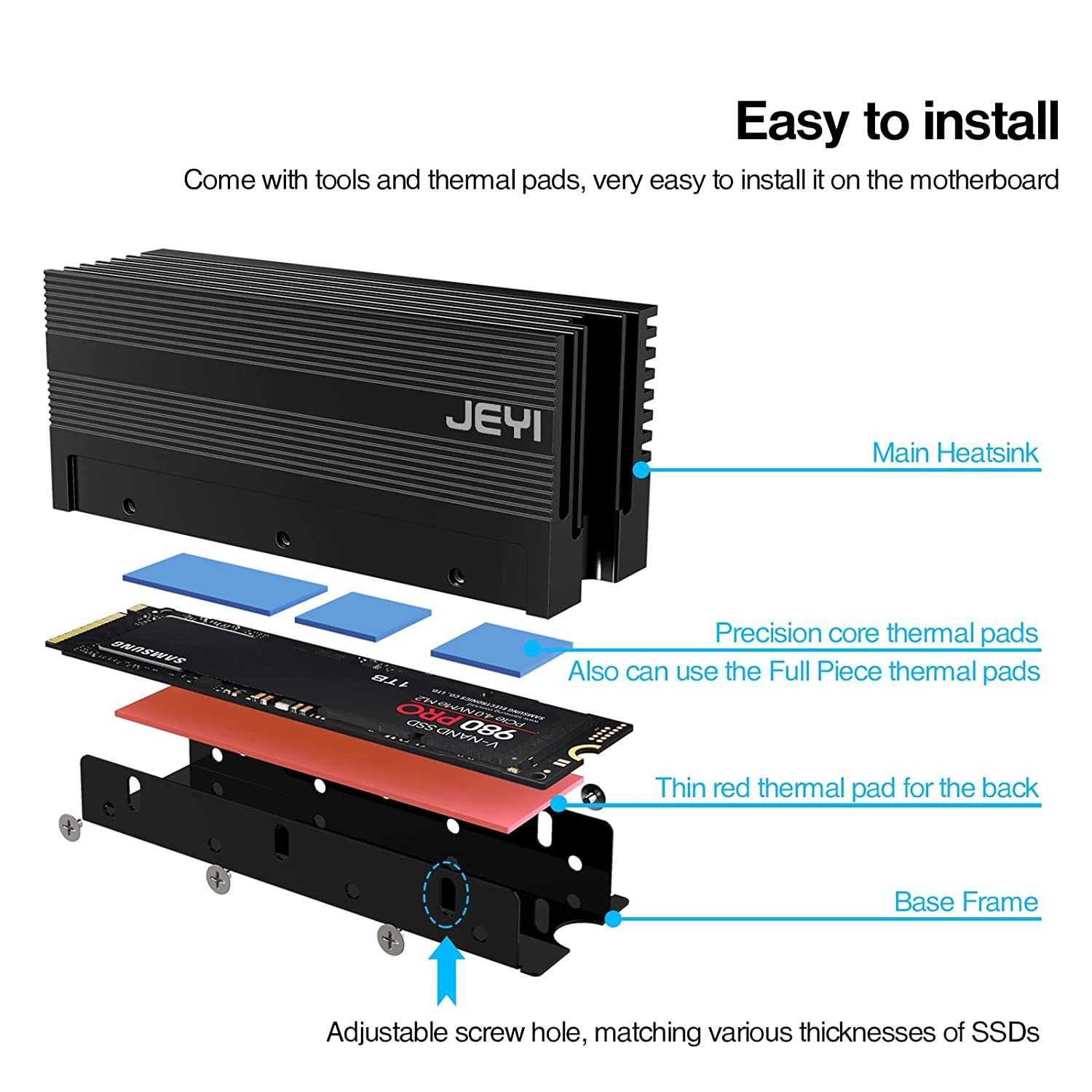 Новинка! Охлаждающий Радиатор для SSD M.2 NVME NGFT Jeyi