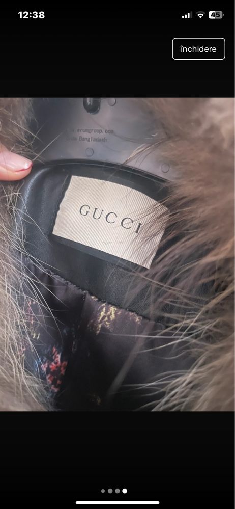 Geaca Gucci cu blană