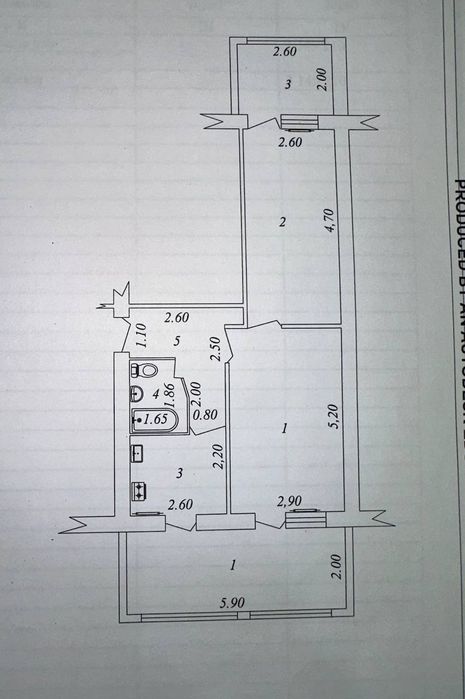 Продаётся 2/2/4 квартира Феруза