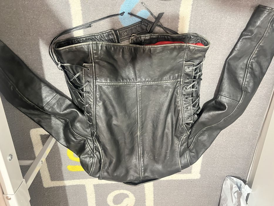 Geaca din Piele vintige naturala Yokohama size 40 M-  Racing Superdry