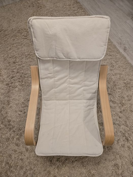 Fotoliu pentru copii IKEA POÄNG alb