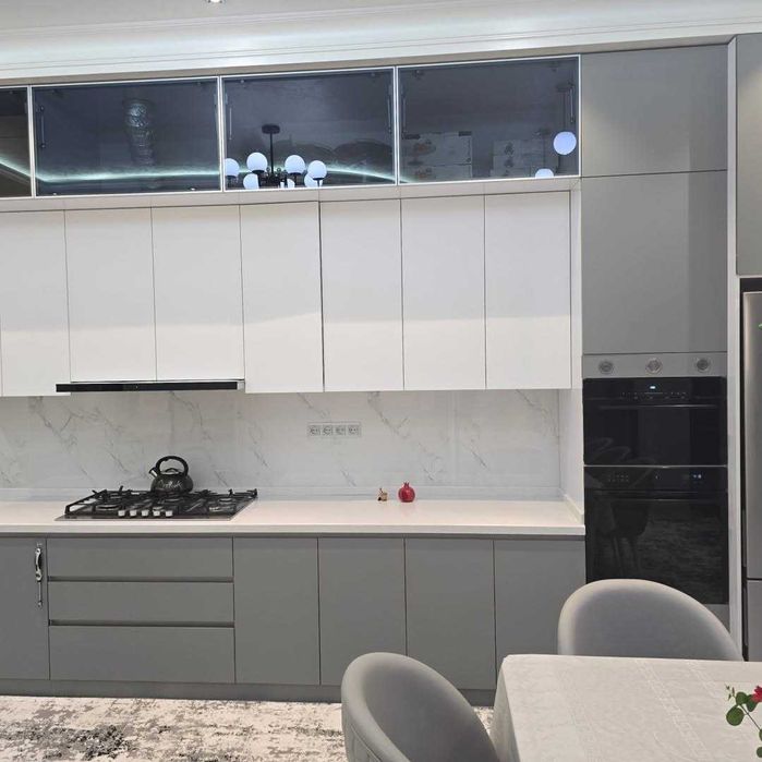 Кухонный Шкаф Мебель на заказ Гарнитур Исскуственный камень столещница