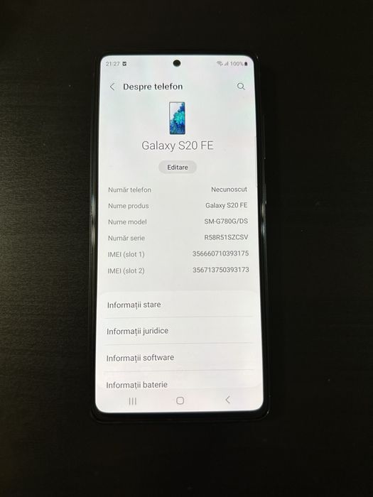 Samsung S20 FE, Duos, 128 GB, Full Box