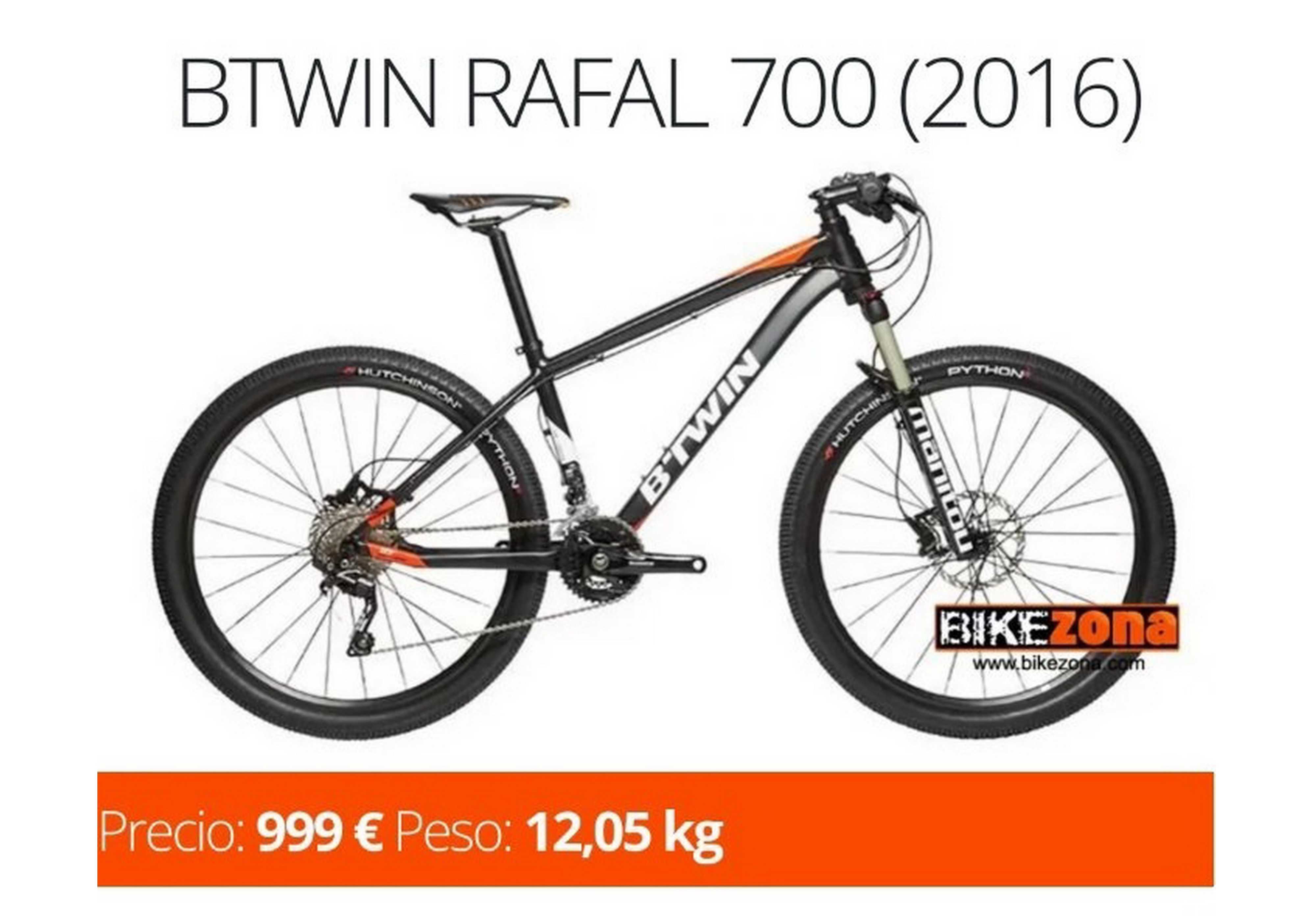 Bicicletă B-Twin Rafal 700 MTB 27,5’, ALU, 20 vit. fr. disc - negru