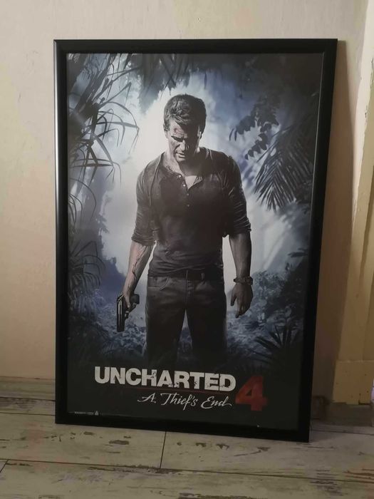 Плакат на Uncharted 4, рамкиран