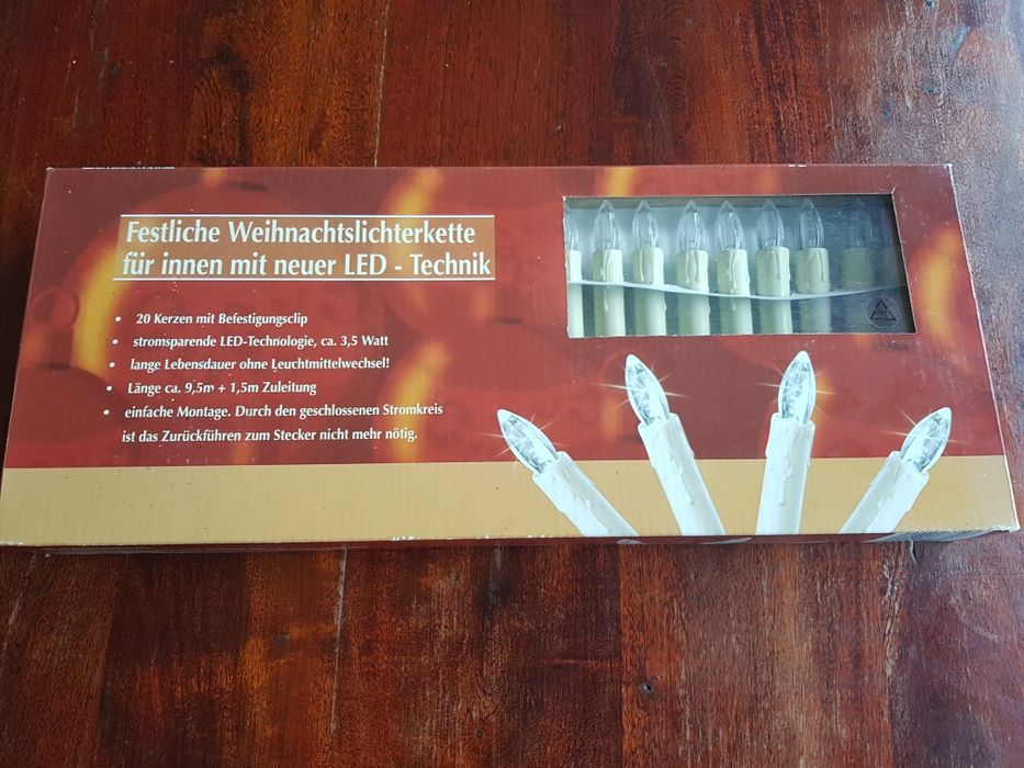 Празнична Коледна светлинна верига за закрито с нова LED технология