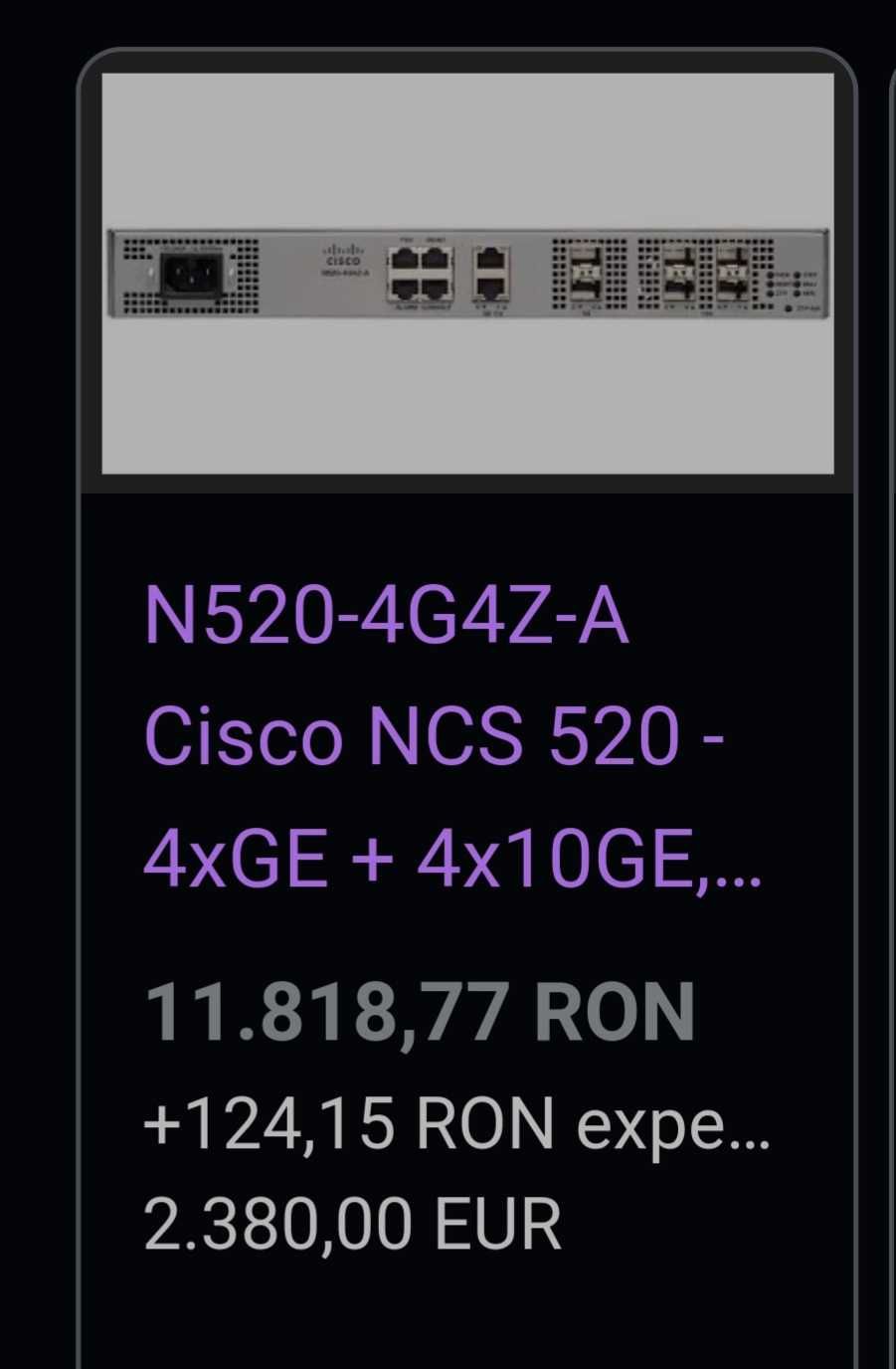 Router Cisco NCS520 NOU