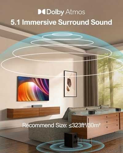 ULTIMEA 5.1 Dolby Atmos Sound Bar, съраунд звукови ленти за телевизор