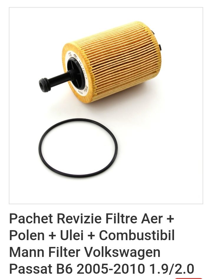 Pachet Revizie Filtre Aer/Polen/Ulei/Combustibil