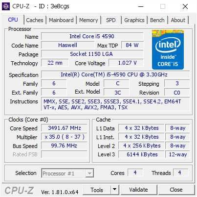 Процесор ЦПУ CPU Intel Core i5 4590 сокет/Socket LGA 1150 / H3 DDR3