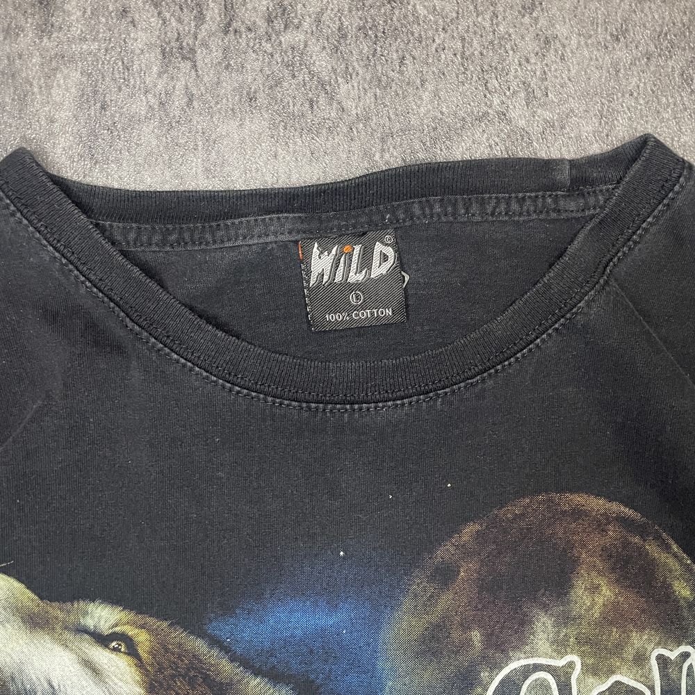 Call of the Wild Wolf Moon Biker L tricou y2k streetwear gothic