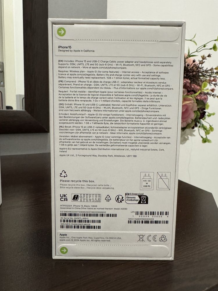 Iphone 15 Plus /128GB/ Pink * Нов неразпечатан*