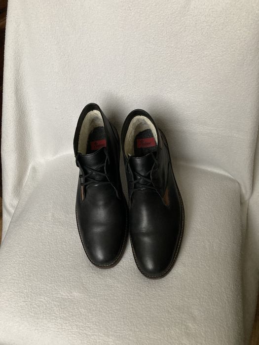 Ghete barbati Rieker, 44, piele neagra, imblanite