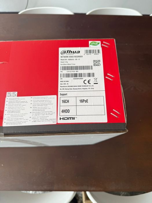 NVR Dahua WizSense NVR5416-16P-EI, 16 canale Sigilat