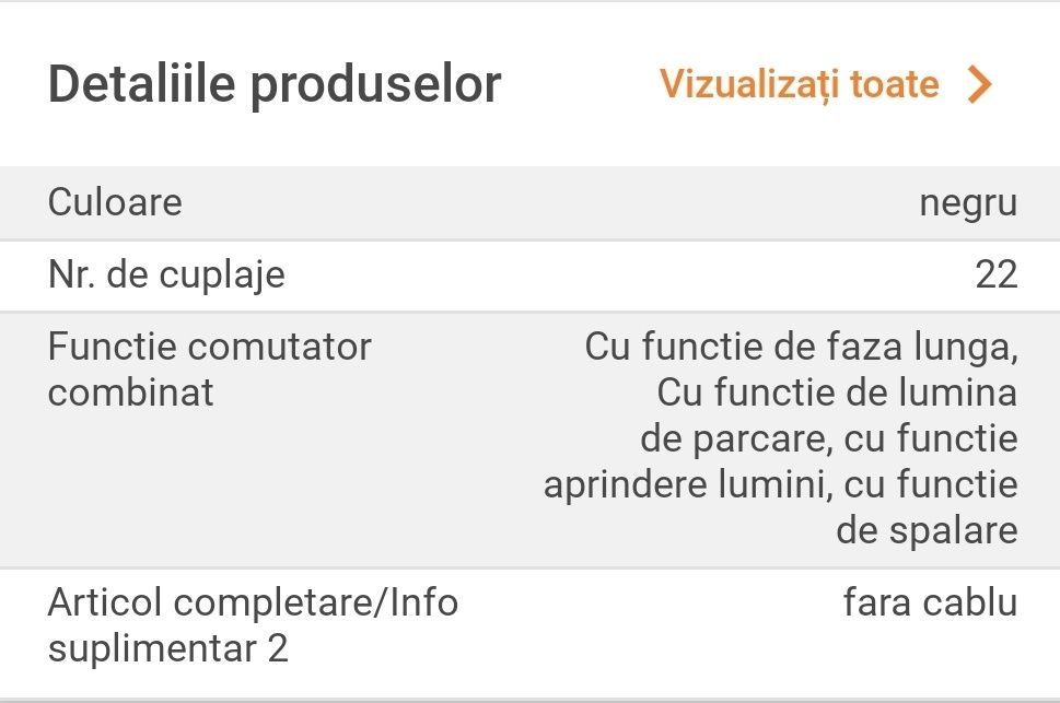 Bloc lumini Sprinter 1996 - 2006. Comutator coloana directie  Sprinter